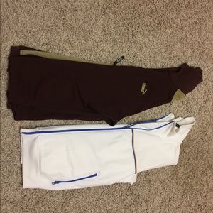 White and chocolate track jackets